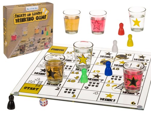 Węże i Drabiny Gra imprezowa alkoholowa planszowa z kieliszkami Kielony .jpg