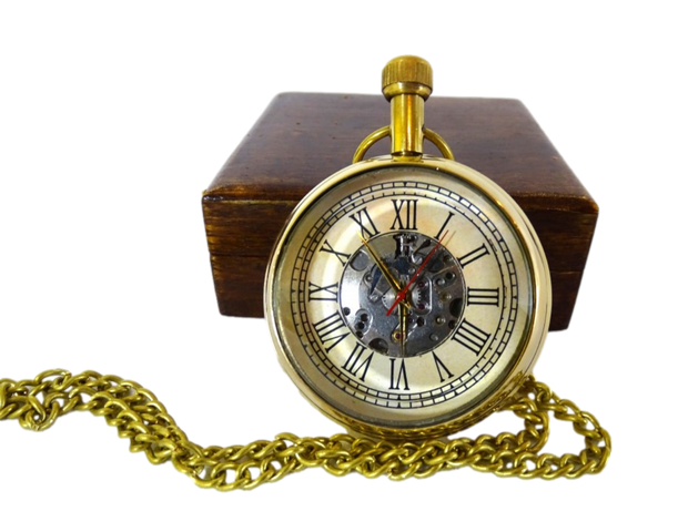 Zegarek Mechaniczny Retro na łańcuszku Vintage Replika w drewnianym pudełku  (1).png