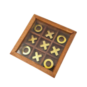 Kółko i Krzyżyk w drewnianym pudełku ze szkłem Zestaw do gry  (4).png