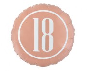 Balon foliowy "18" (różowo-złoty), 18" KK
