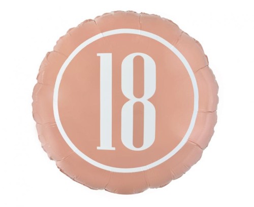 Balon foliowy "18" (różowo-złoty), 18" KK