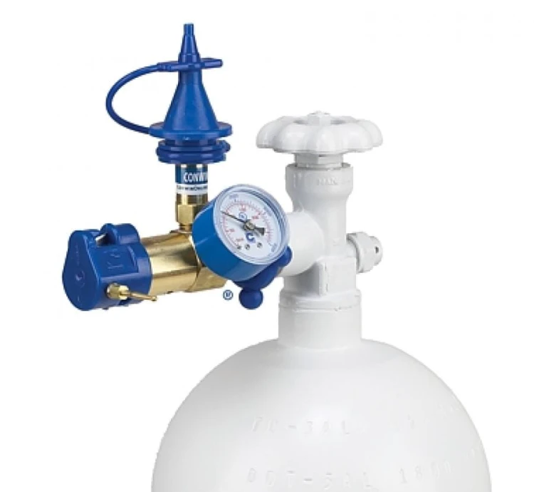 Reduktor Push z manometrem igłą i nożykiem WP 200bar