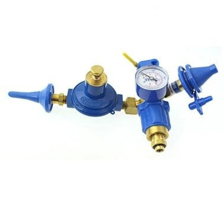 Reduktor Automat Bubble Push z manometrem igłą i nożykiem WP 200bar