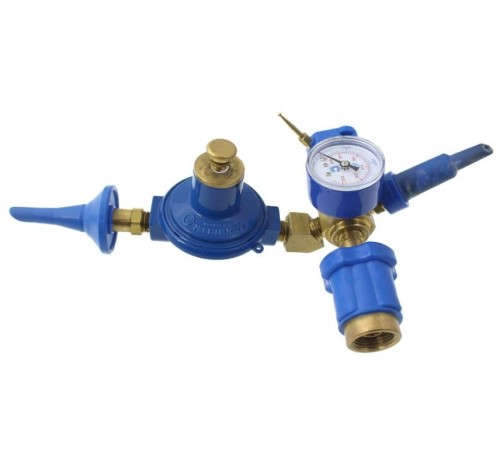 Reduktor Automat Bubble Tilt z manometrem igłą i nożykiem WP 200bar