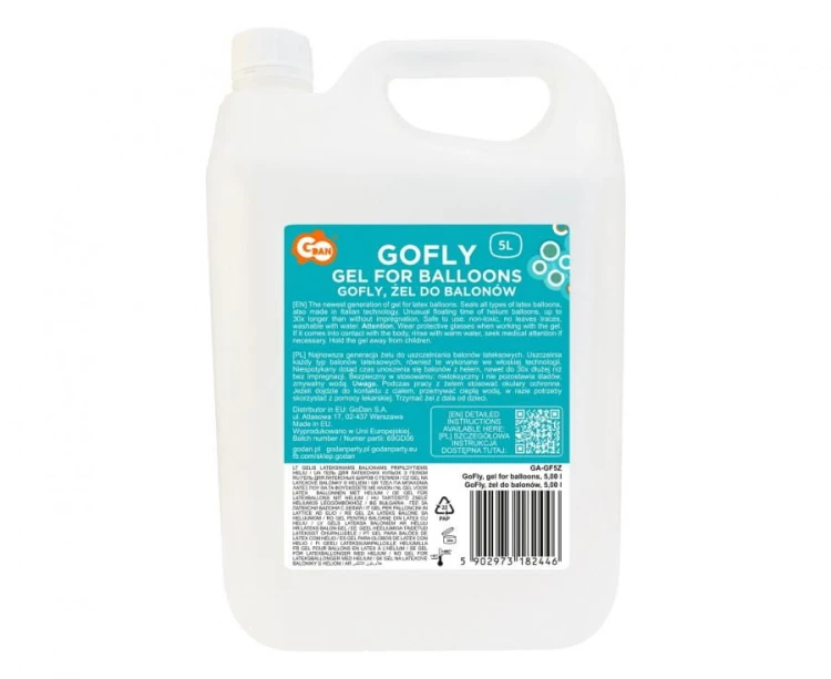 Żel uszczelniacz do balonów lateksowych z helem zapas 5 LITRÓW GoFly