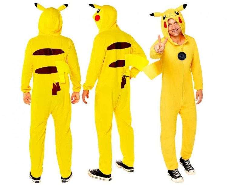 Kostium dla dorosłych Pokemon Pikachu Kombinezon Przebranie Strój