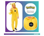 Kostium dla dorosłych Pokemon Pikachu Kombinezon Przebranie Strój