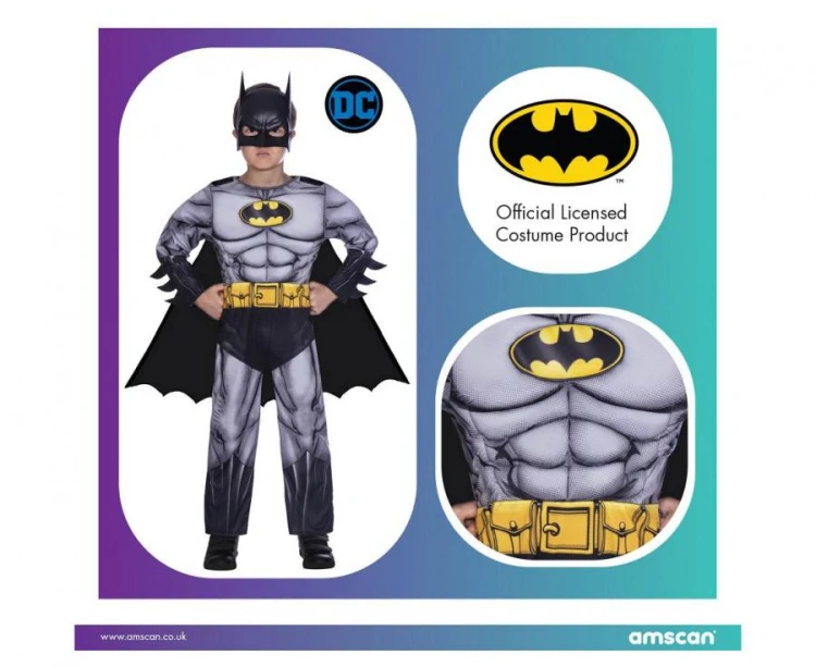 Strój Batman Classic przebranie rozm. 6-8 lat kostium dla chłopca