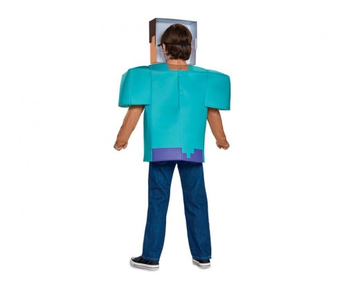 Strój Steve Classic Minecraft przebranie kostium rozm. M 7-8 lat licencja