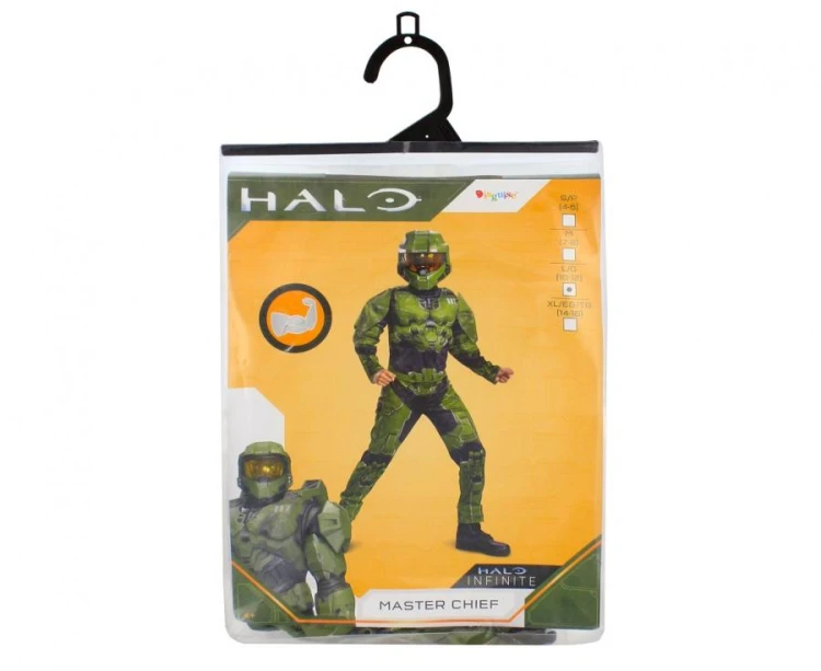 Strój Master Chief Infinite Muscle Microsoft Przebranie Kostium rozm. L 10-12 lat
