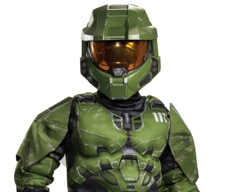 Strój Master Chief Infinite Muscle Microsoft Przebranie Kostium rozm. L 10-12 lat