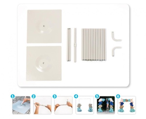 Stelaż kwadratowy na balony stojak ścianka 220x220cm