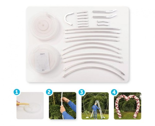 Stelaż serce stojak na balony obręcz wesele ślub 220x260cm