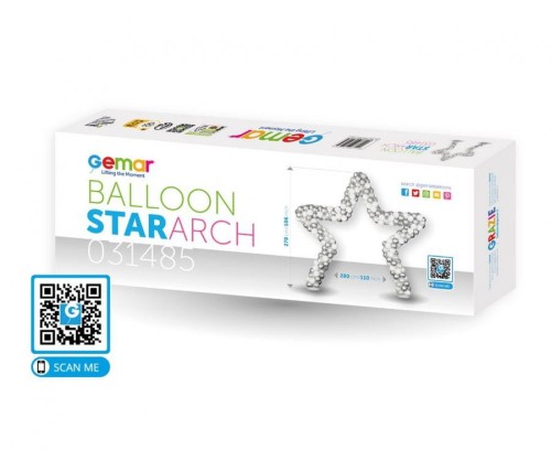 Stelaż metalowy stojak na balony gwiazda obręcz 280x270cm