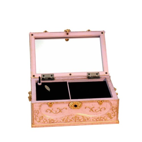 Różowa Szkatułka Pojemnik na Biżuterię z Pozytywką z dźwiękiem  (1).jpg