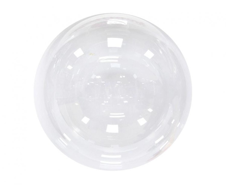 Balon duża kula przezroczysta piłka krystaliczny 18" AQUA foliowy