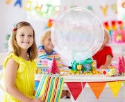 Balon duża kula przezroczysta piłka krystaliczny 18" AQUA foliowy