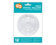 Balon duża kula przezroczysta piłka krystaliczny 18" AQUA foliowy