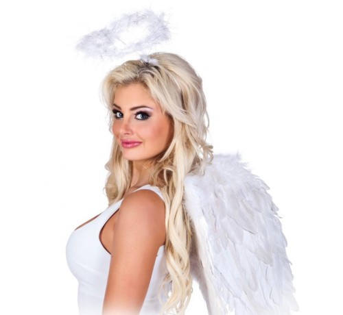 Aureola Anioła biała damska przebranie strój anioł dla dorosłych