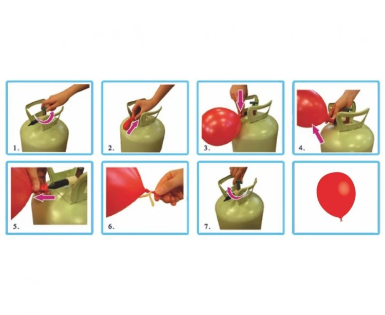 Butla z helem do balonów hel do napełniania balonów max 50 sztuk