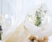 Balon foliowy przezroczysty duża kula do dekoracji kwiatowych 17,5cm 175mm 10 szt