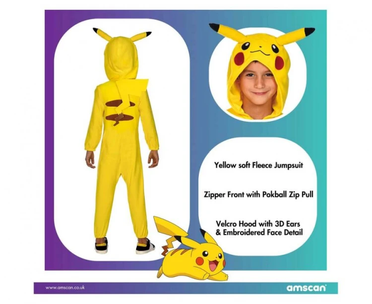 Kostium dla dzieci Pokemon Pikachu Suit Boy 4 - 6 lat
