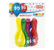 Balony urodzinowe z cyfrą 10 na urodziny pastel mix 12" 30 cm 5 szt