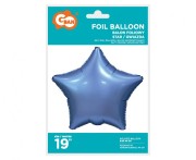 Balon foliowy Gwiazda matowa barwinek 19" na hel powietrze