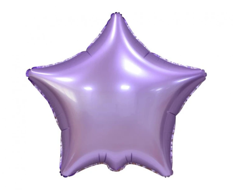 Balon foliowy Gwiazda matowa liliowa 19" na hel powietrze