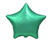 Balon foliowy Gwiazda matowa zielona 19" na hel powietrze