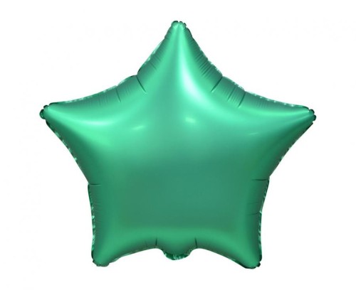 Balon foliowy Gwiazda matowa zielona 19" na hel powietrze