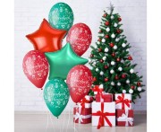 Balon foliowy Gwiazda matowa zielona 19" na hel powietrze