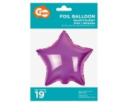 Balon foliowy Gwiazda różowa 19" na hel powietrze