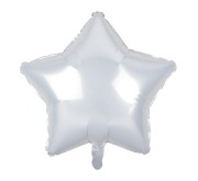 Balon foliowy Gwiazda biała 19" na hel powietrze