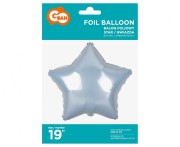 Balon foliowy Gwiazda biała 19" na hel powietrze