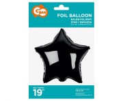 Balon foliowy Gwiazda czarna 19" na hel powietrze