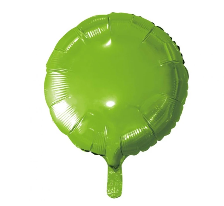 Balon foliowy Okrągły jasnozielony 18" 45cm na hel powietrze