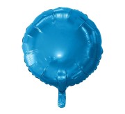 Balon foliowy Okrągły niebieski 18" 45cm na hel powietrze