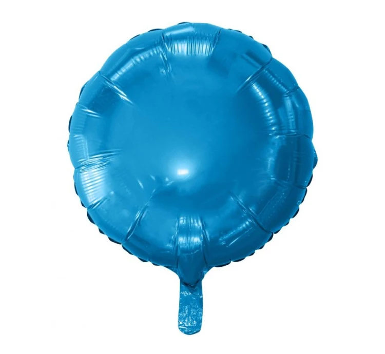 Balon foliowy Okrągły niebieski 18" 45cm na hel powietrze