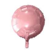 Balon foliowy Okrągły jasnoróżowy 18" 45cm na hel powietrze