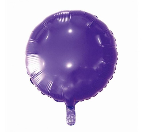 Balon foliowy Okrągły fioletowy 18" 45cm na hel powietrze
