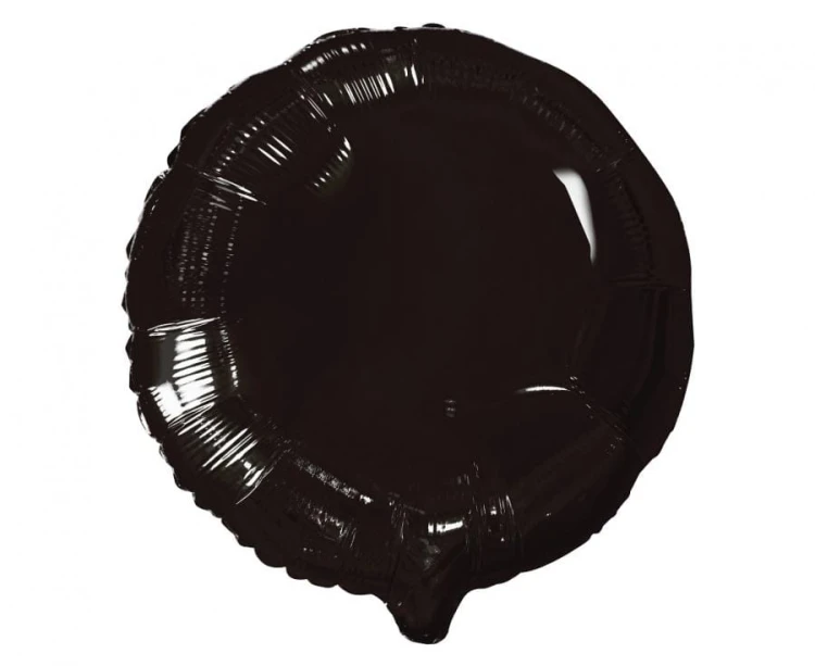 Balon foliowy Okrągły czarny 18" 45cm na hel powietrze