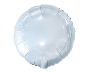 Balon foliowy Okrągły biały 18" 45cm na hel powietrze