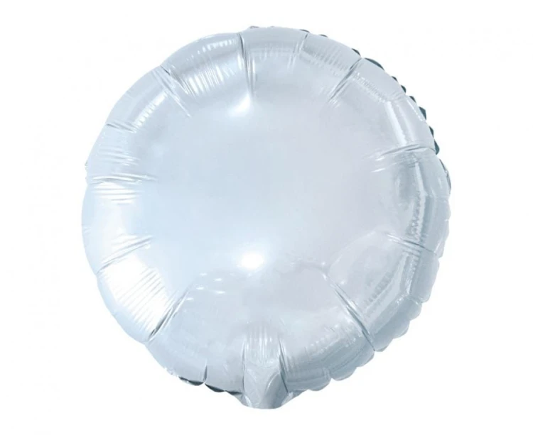 Balon foliowy Okrągły biały 18" 45cm na hel powietrze