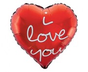 Balon foliowy I Love You nadruk 18" Walentynki 45cm