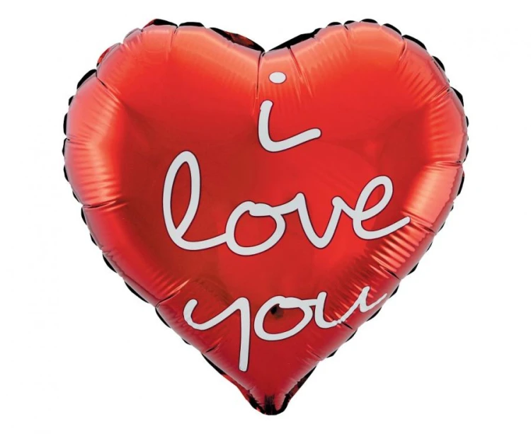 Balon foliowy I Love You nadruk 18" Walentynki 45cm