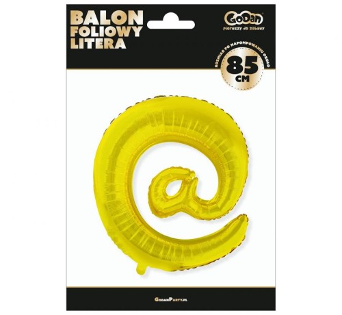 Balon foliowy Litera @ Małpa złota 89 cm duży