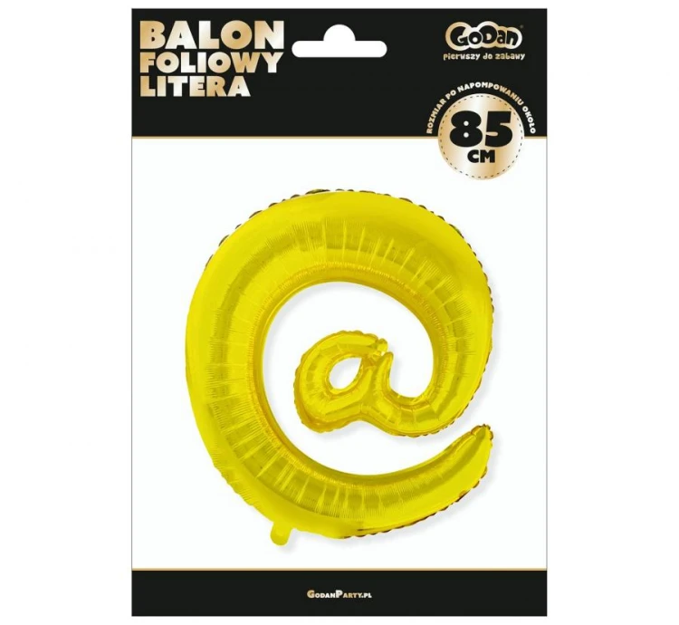 Balon foliowy Litera @ Małpa złota 89 cm duży