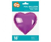Balon foliowy Serce różowe 18" na hel powietrzne