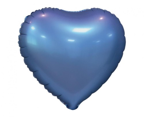 Balon foliowy Serce matowe barwinek 18" na hel powietrzne